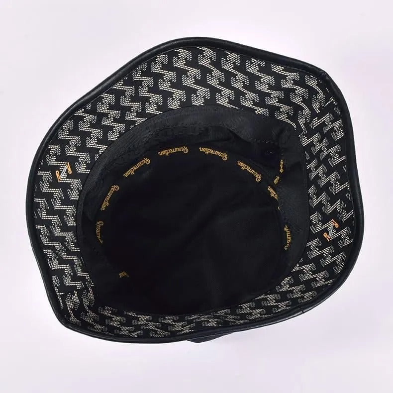 Resurrection MENS Synthetic Leather Brim Bucket Hat