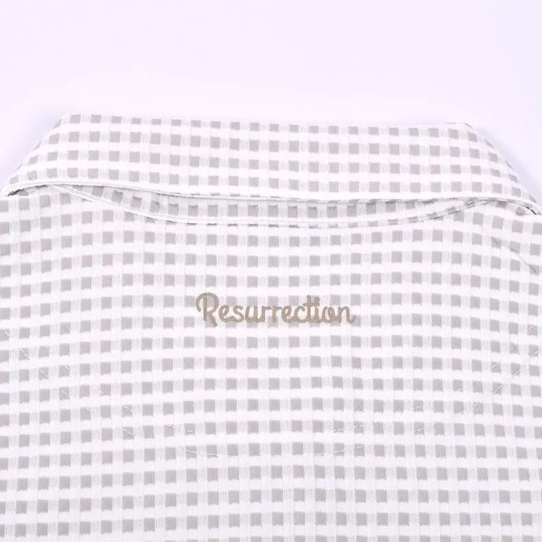 Resurrection WOMENS Gingham Check Sleeveless Polo Shirt
