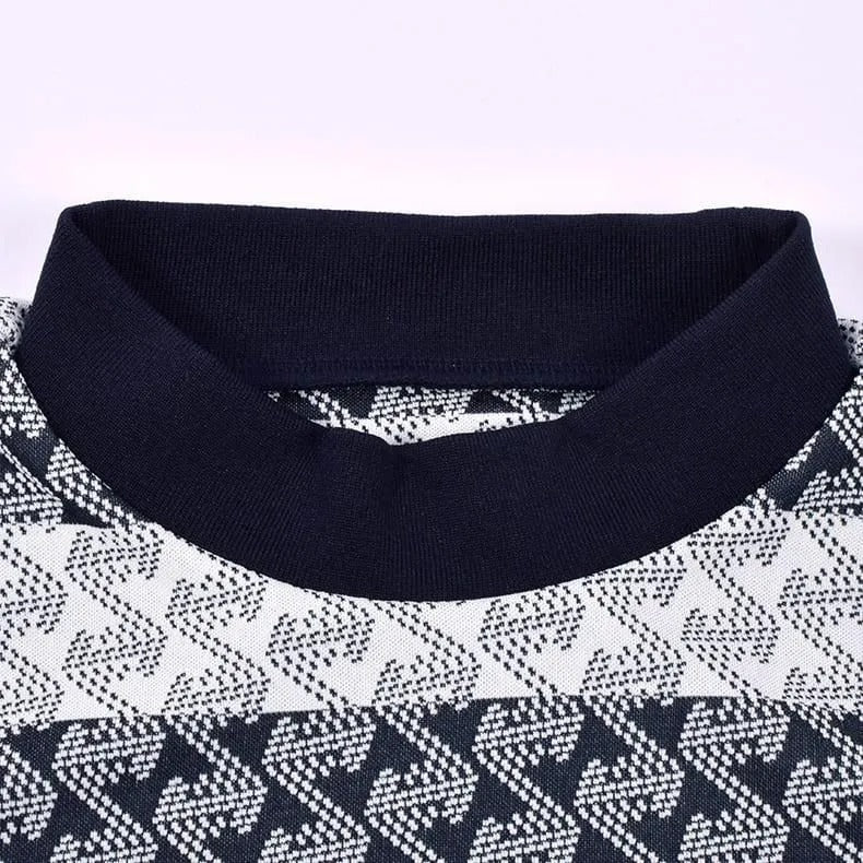 Resurrection MENS GM Striped Jagard Mock Neck