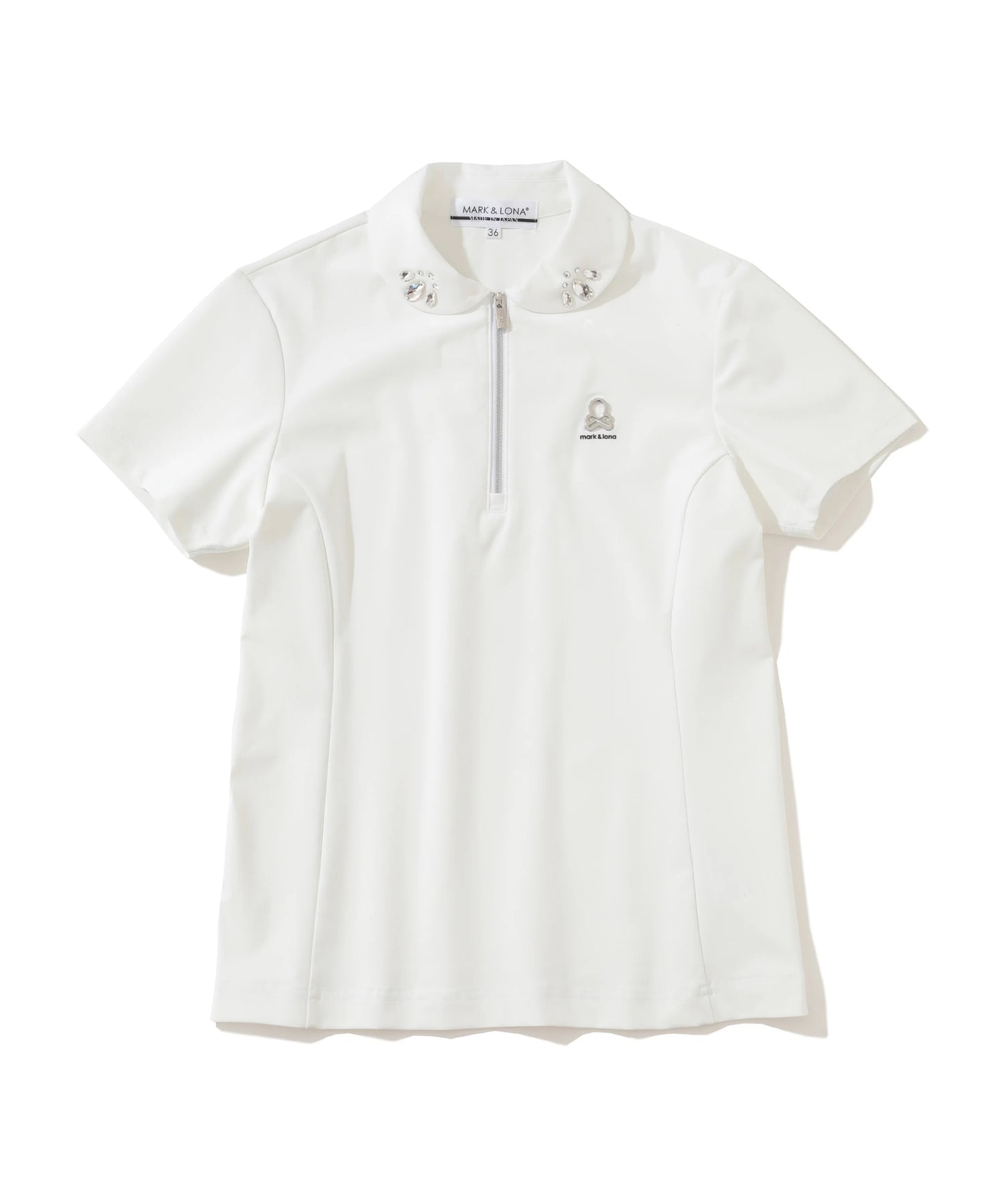 MARK&LONA WOMENS Noble Swarovski Zip Polo