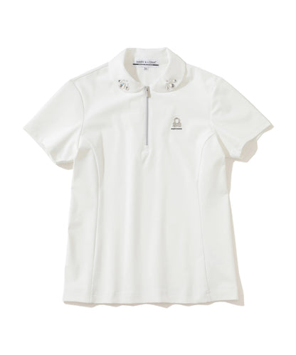 MARK&LONA WOMENS Noble Swarovski Zip Polo