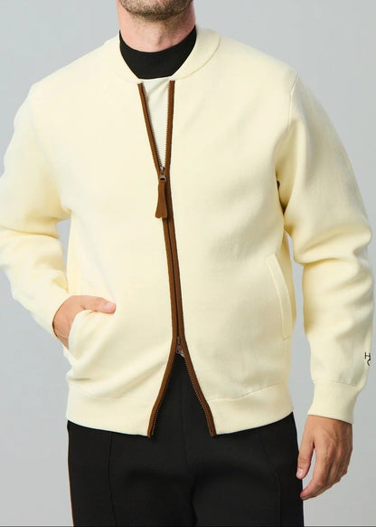 HERG1 MENS Milano Rib Knit Zip-Up Blouson