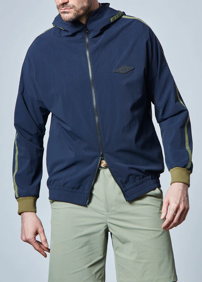 HERG1 MENS Stretch Nylon Lined Zip-up Hoodie