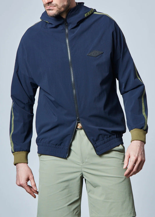 HERG1 MENS Stretch Nylon Lined Zip-up Hoodie