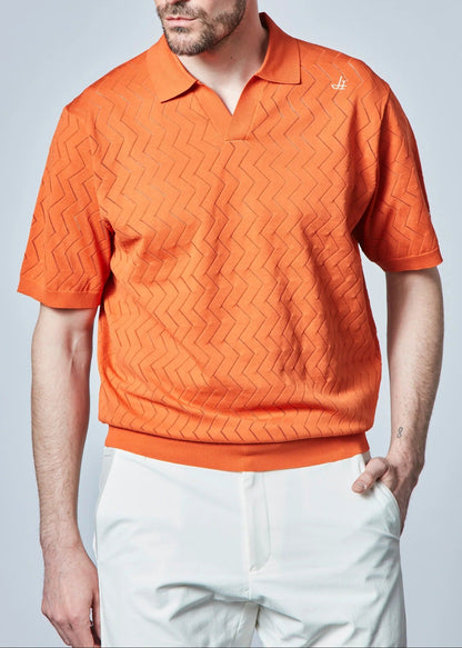 HERG1 MENS Skipper Mesh Knit Polo