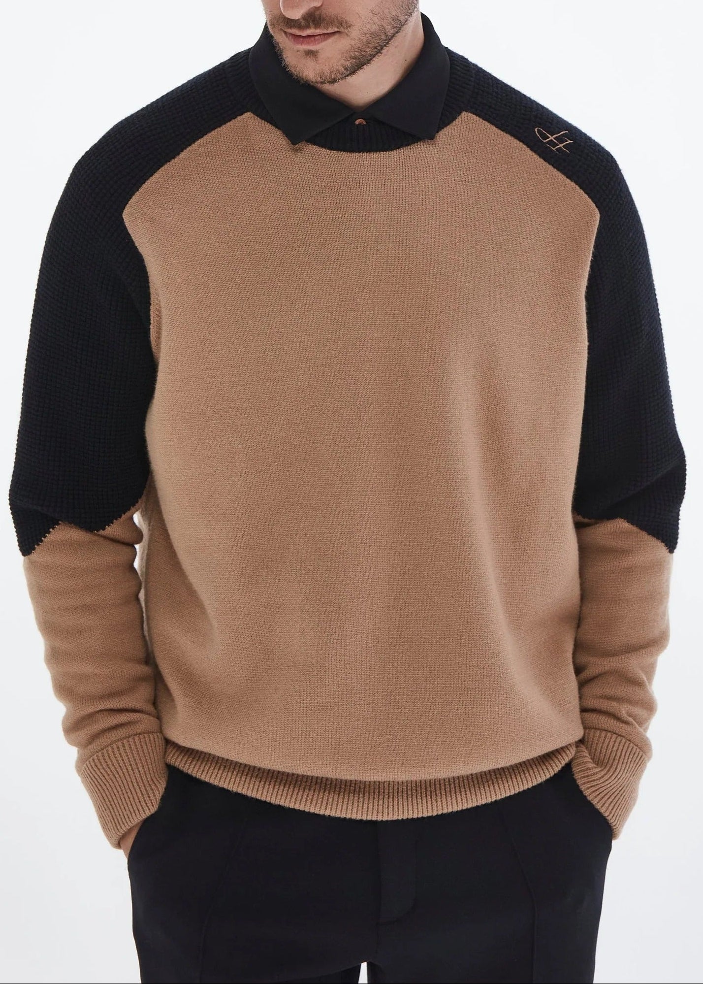 HERG1 MENS WAFFLE WINDPROOF SWEATER