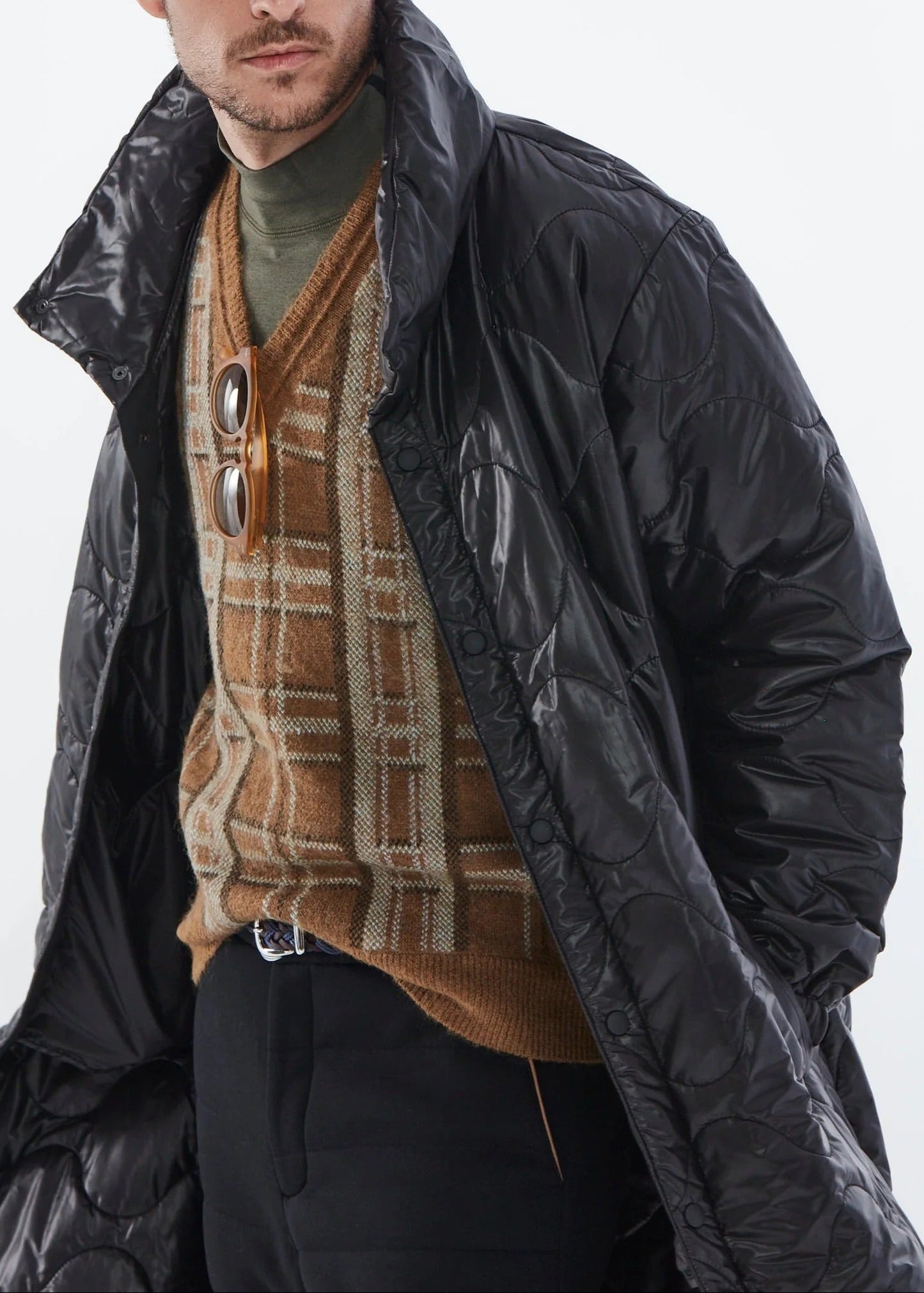 HERG1  MENS QUILTED BENCH COAT