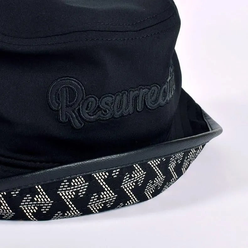 Resurrection MENS Synthetic Leather Brim Bucket Hat