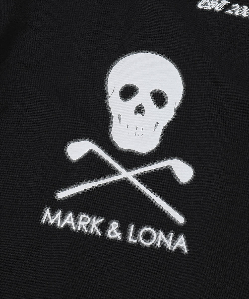 MARK&LONA MENS Icon Skull Stretch Nylon Piqué Mock