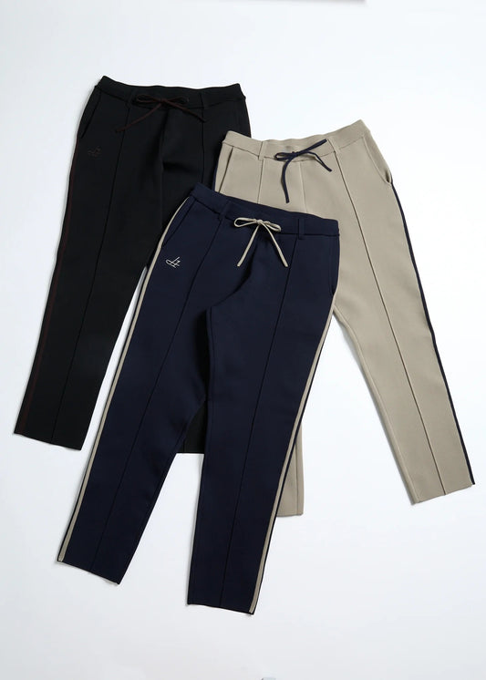 HERG1 MENS MILANO RIB KNIT CENTER PLEATED PANTS