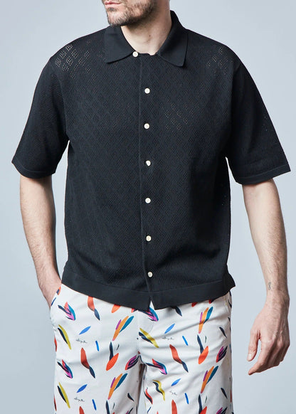 HERG1 MENS Open-collar Dry Knit Shirt