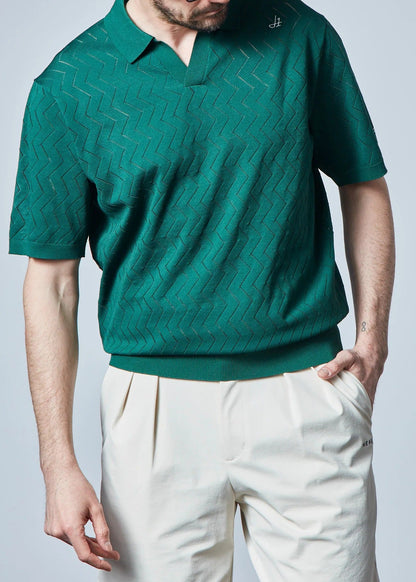 HERG1 MENS Skipper Mesh Knit Polo