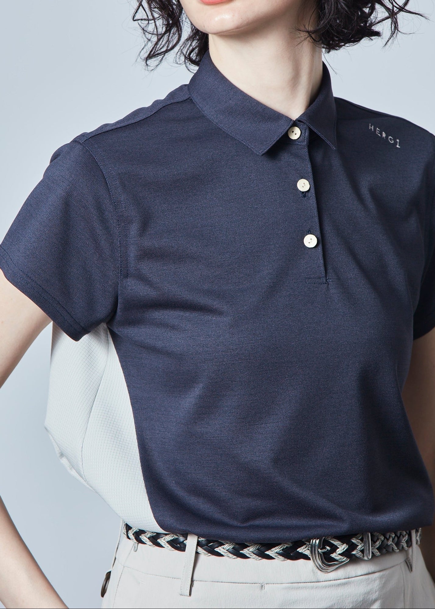 HERG1 WOMENS Piqué x Dot Air Flare Polo