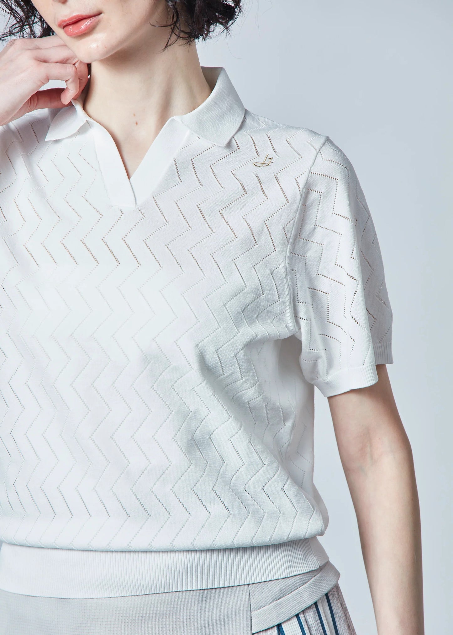 HERG1 WOMENS Skipper Mesh Knit Polo