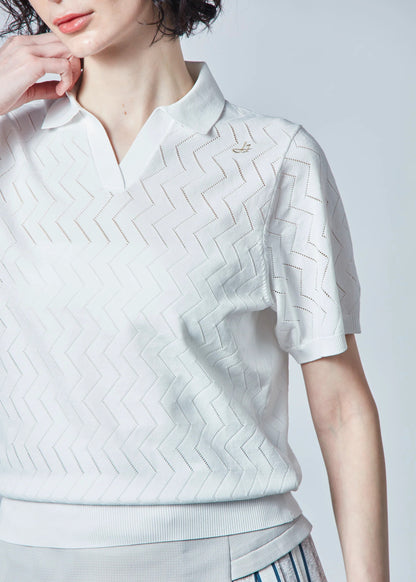 HERG1 WOMENS Skipper Mesh Knit Polo