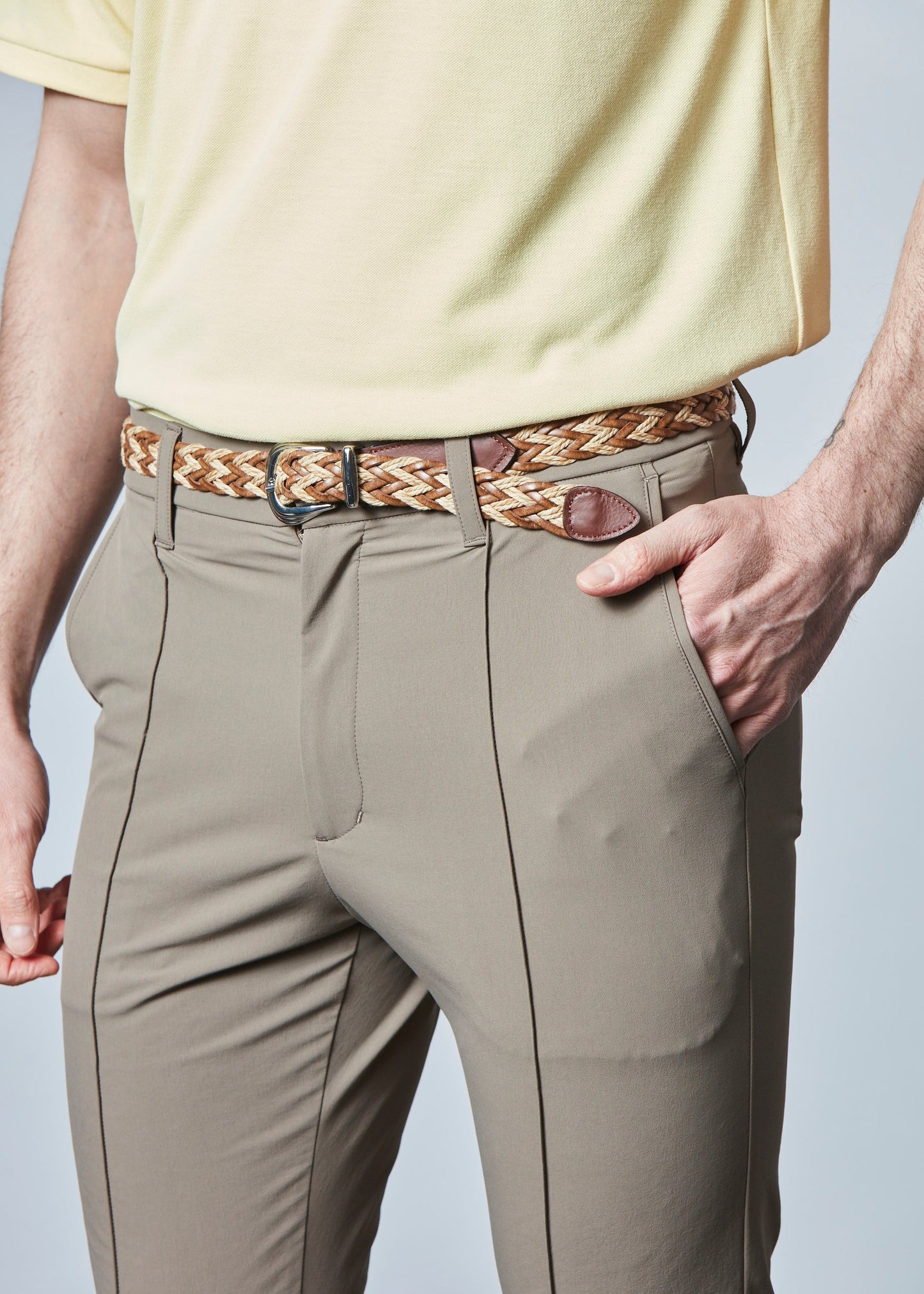 HERG1 MENS Pintuck Nylon Stretch Pants