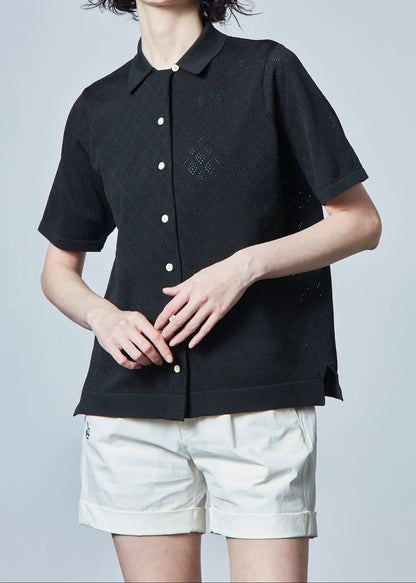 HERG1 WOMENS Open-collar Dry Knit Shirt Ladies