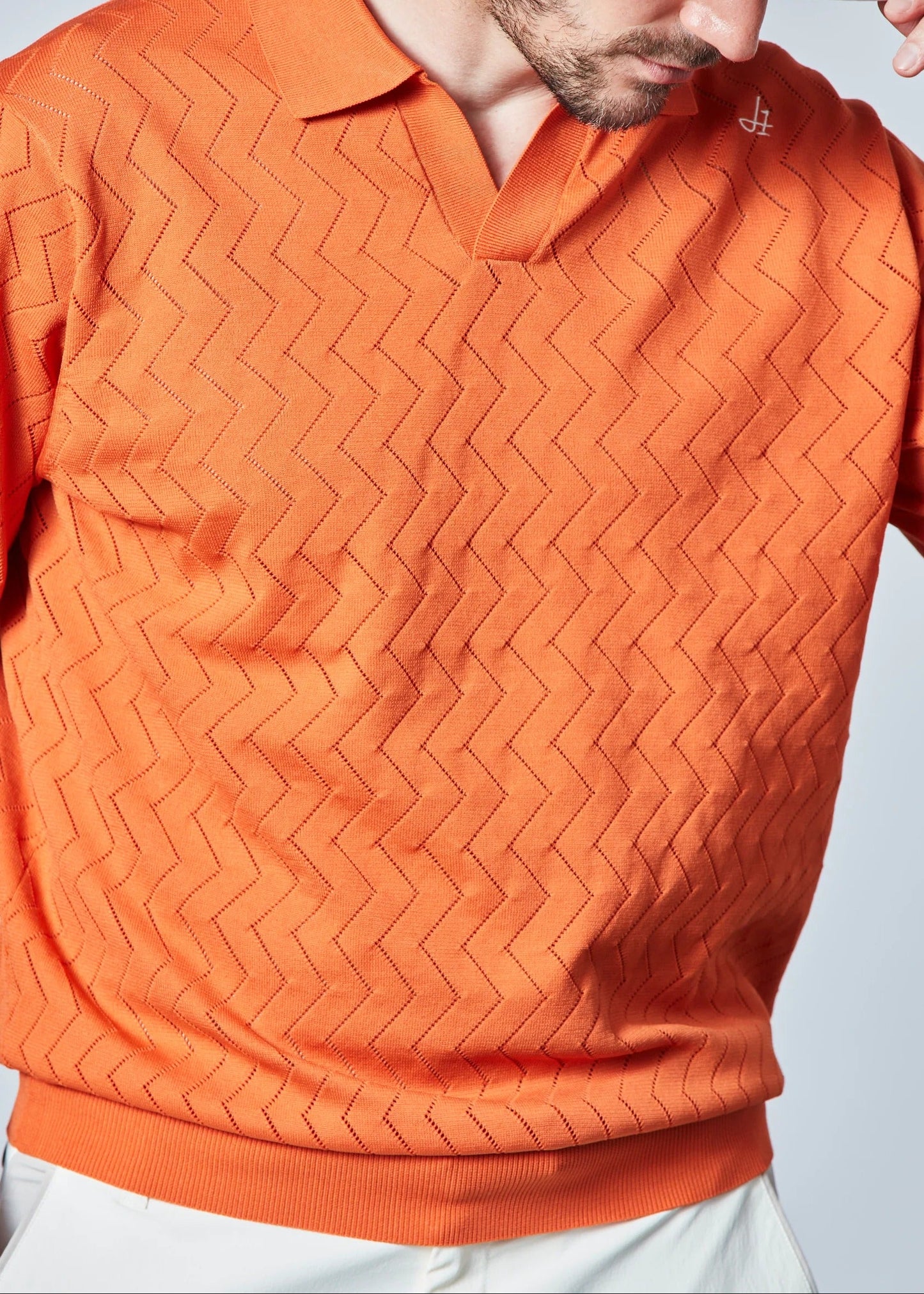 HERG1 MENS Skipper Mesh Knit Polo