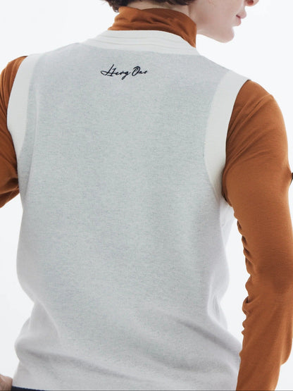 HERG1 WOMENS JACQUARD KNIT VEST