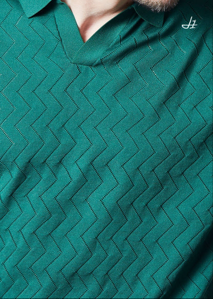 HERG1 MENS Skipper Mesh Knit Polo