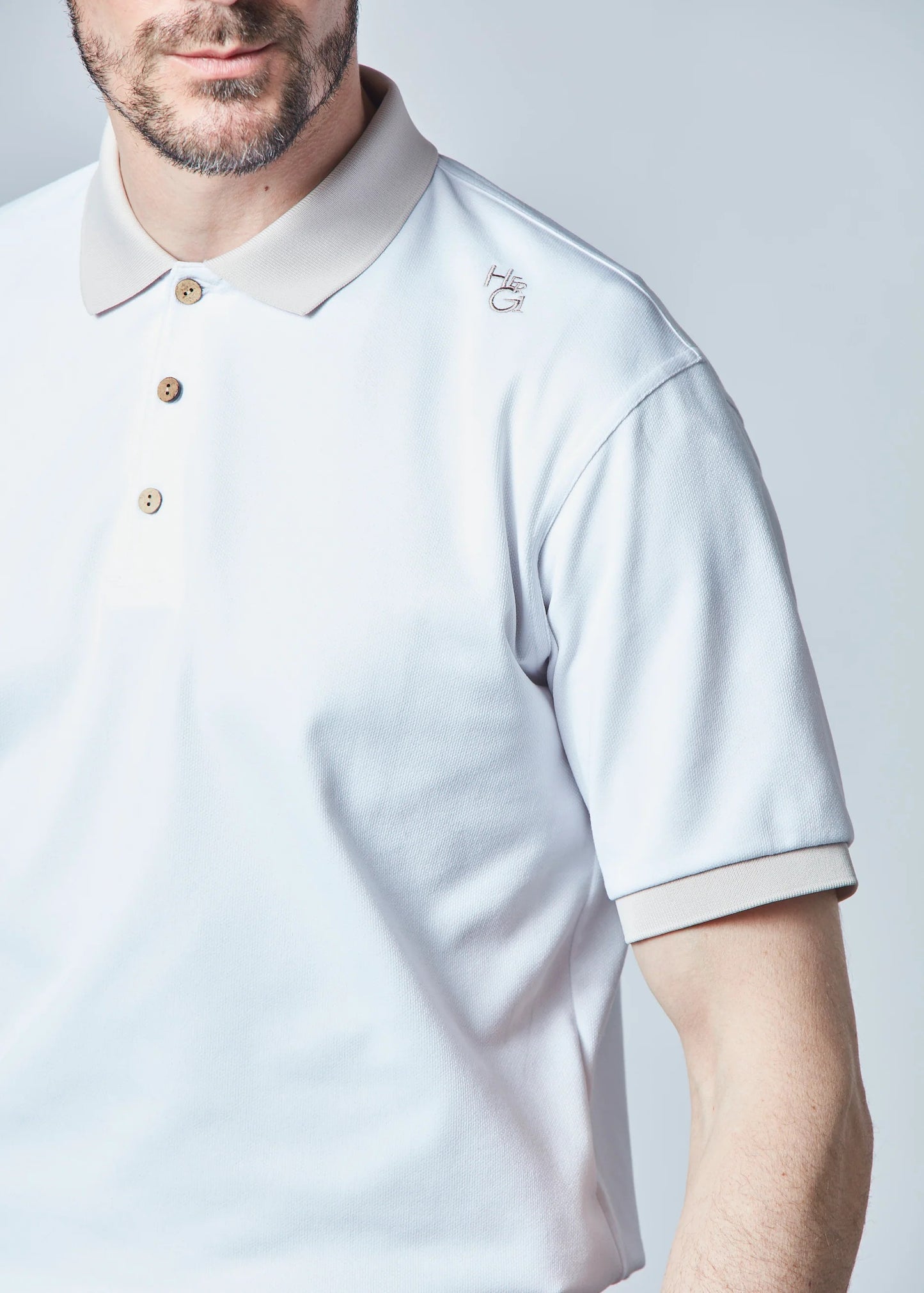 HERG1 MENS Exclusive White Modular Polo