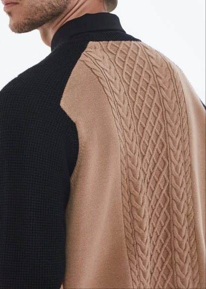 HERG1 MENS WAFFLE WINDPROOF SWEATER