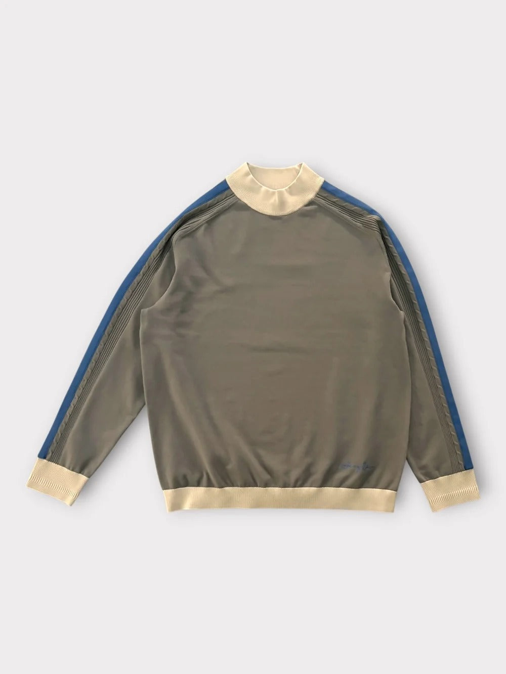 HERG1 MENS High Gauge Cable Knit High Neck Sweater