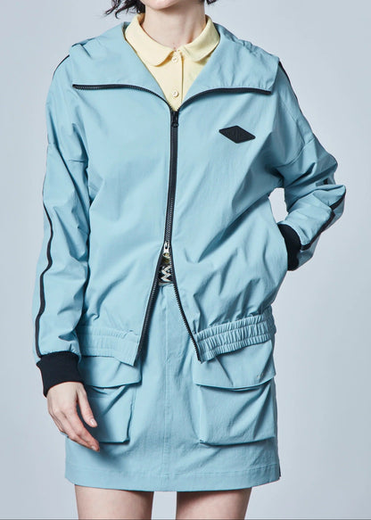 HERG1 WOMENS Stretch Nylon Lined Zip-up Hoodie