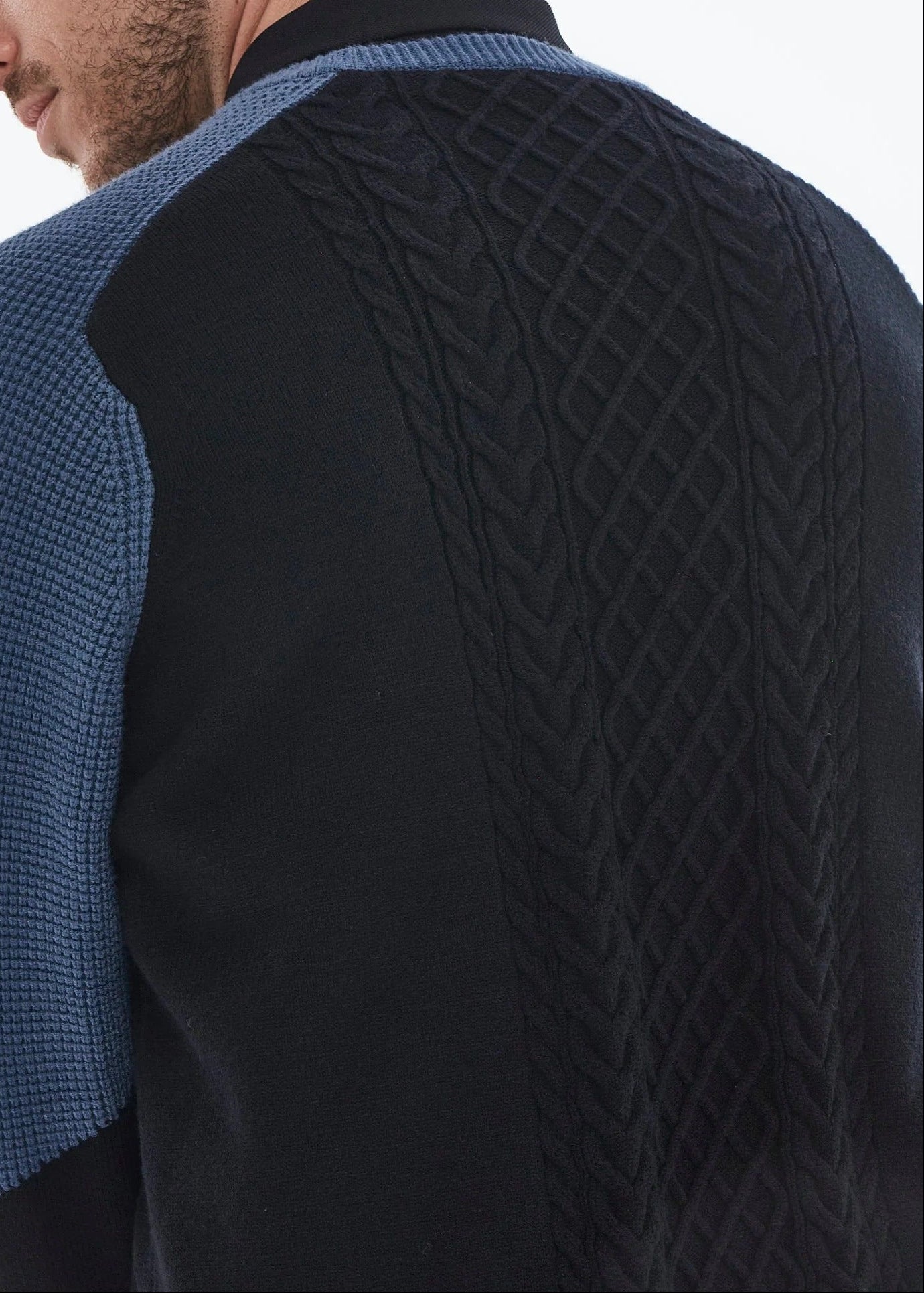 HERG1 MENS WAFFLE WINDPROOF SWEATER