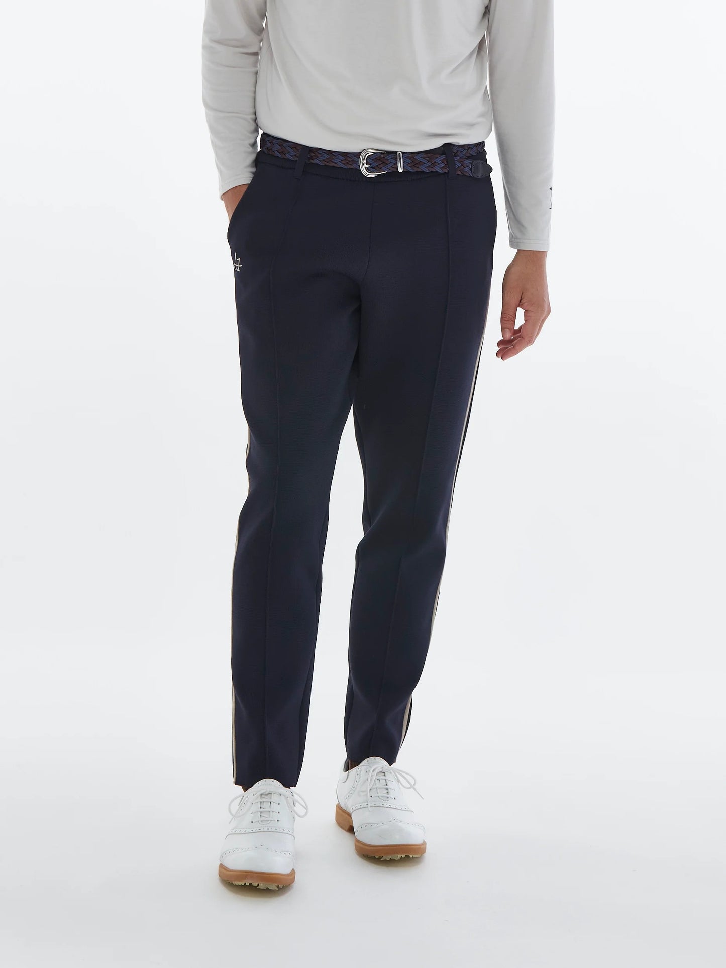 HERG1 MENS MILANO RIB KNIT CENTER PLEATED PANTS