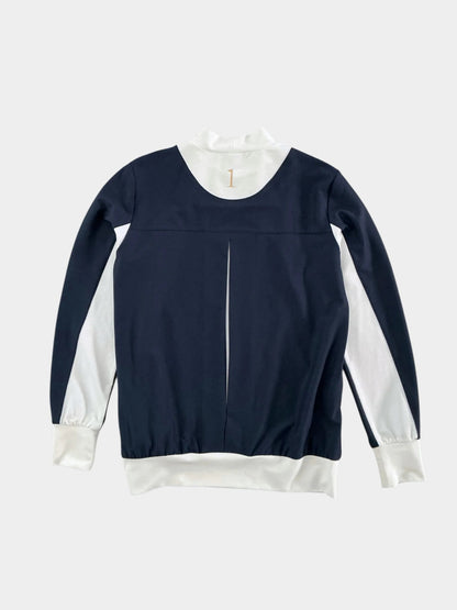 HERG1 WOMENS UPF50+ Heat-Shielding Mesh Color-Block Long Sleeve Mock Neck