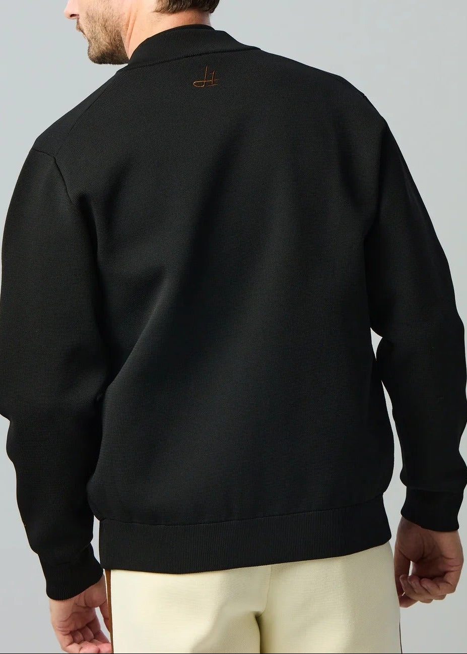 HERG1 MENS Milano Rib Knit Zip-Up Blouson