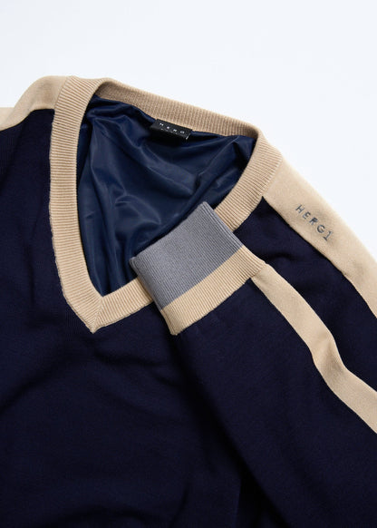 HERG1 MENS V-NECK WINDPROOF SWEATER