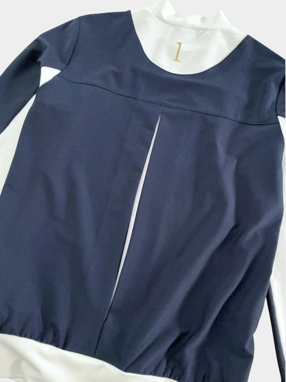 HERG1 WOMENS UPF50+ Heat-Shielding Mesh Color-Block Long Sleeve Mock Neck