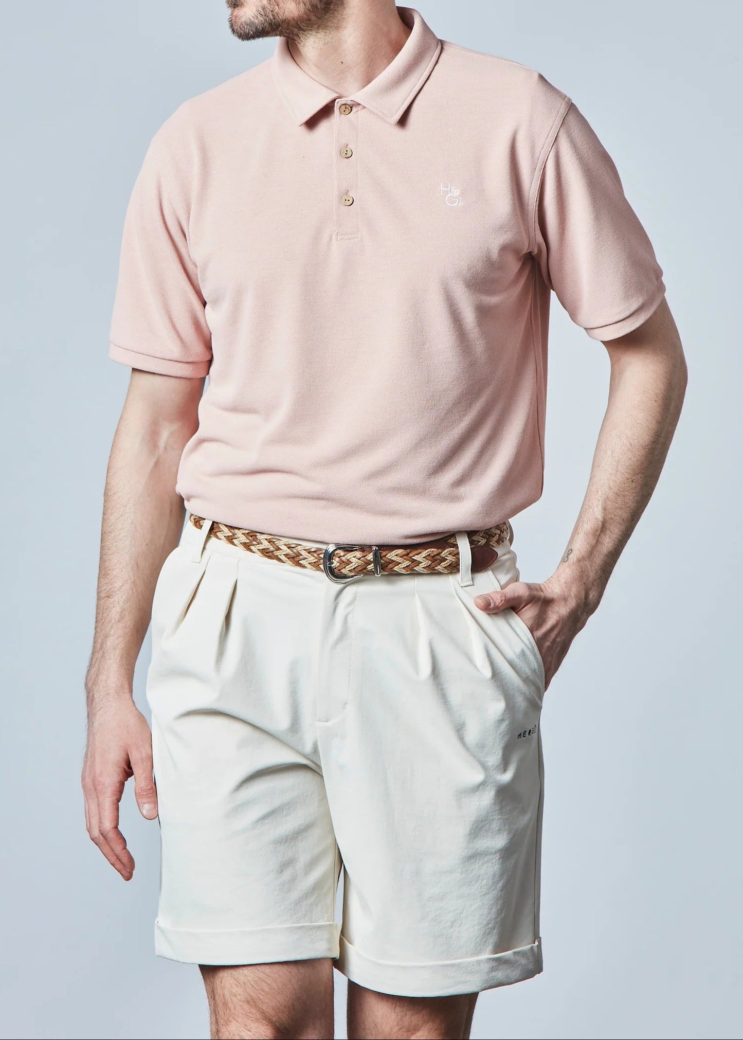 HERG1 MENS Cotton-like Modular Pique Polo