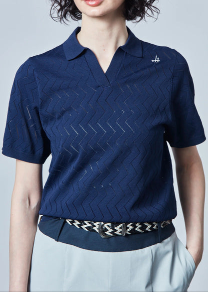 HERG1 WOMENS Skipper Mesh Knit Polo
