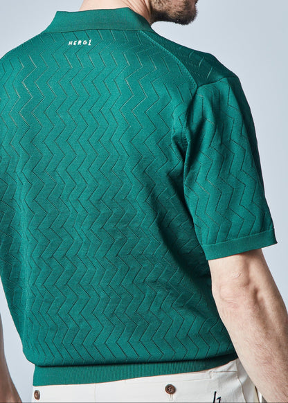 HERG1 MENS Skipper Mesh Knit Polo