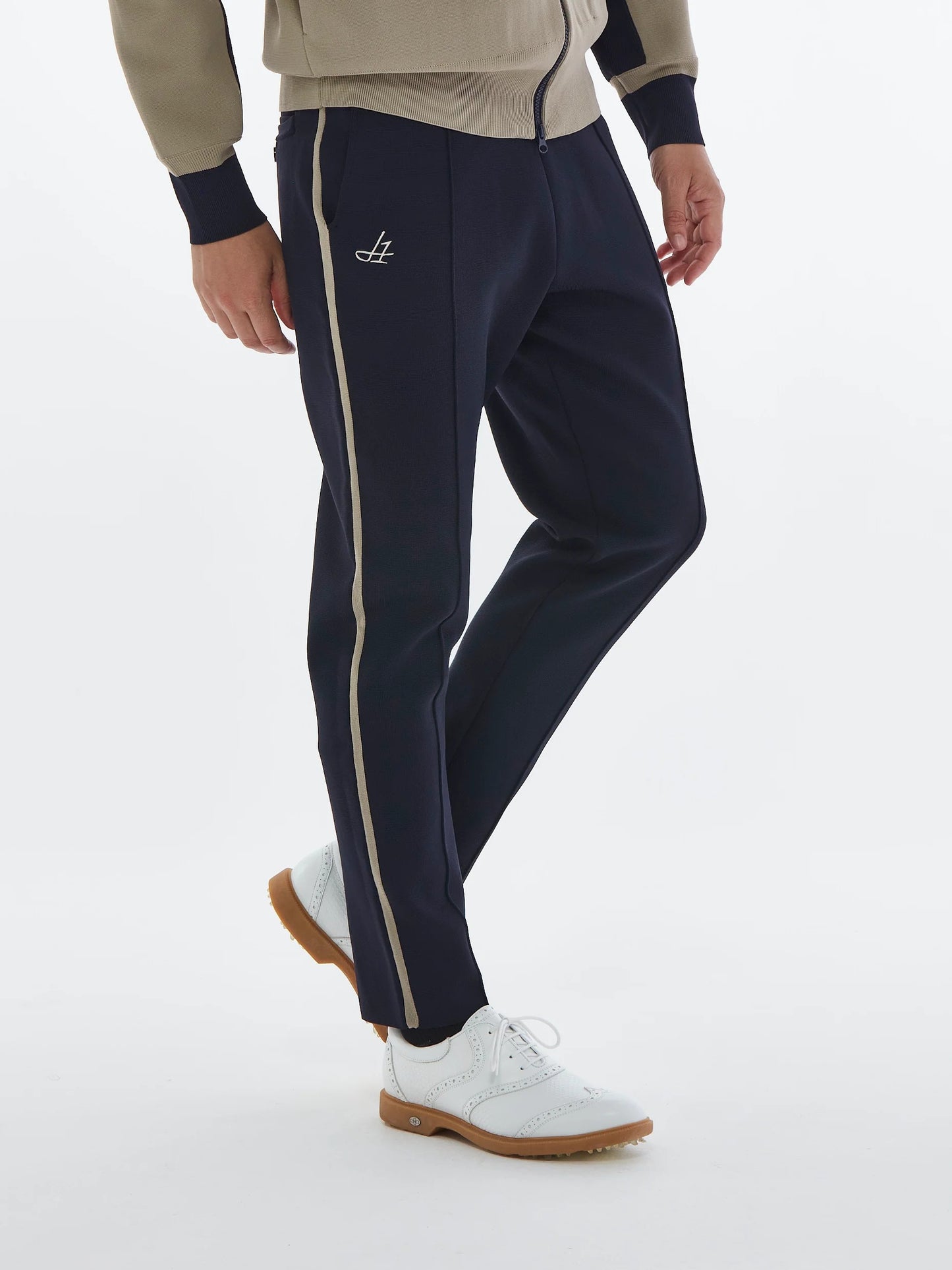 HERG1 MENS MILANO RIB KNIT CENTER PLEATED PANTS