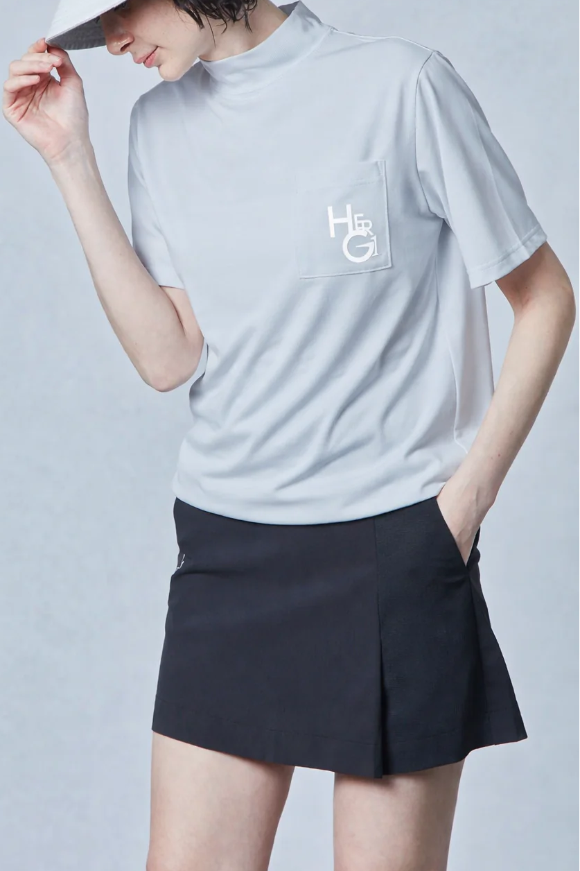 HERG1 WOMENS True Beaute Short Sleeve Mock Neck