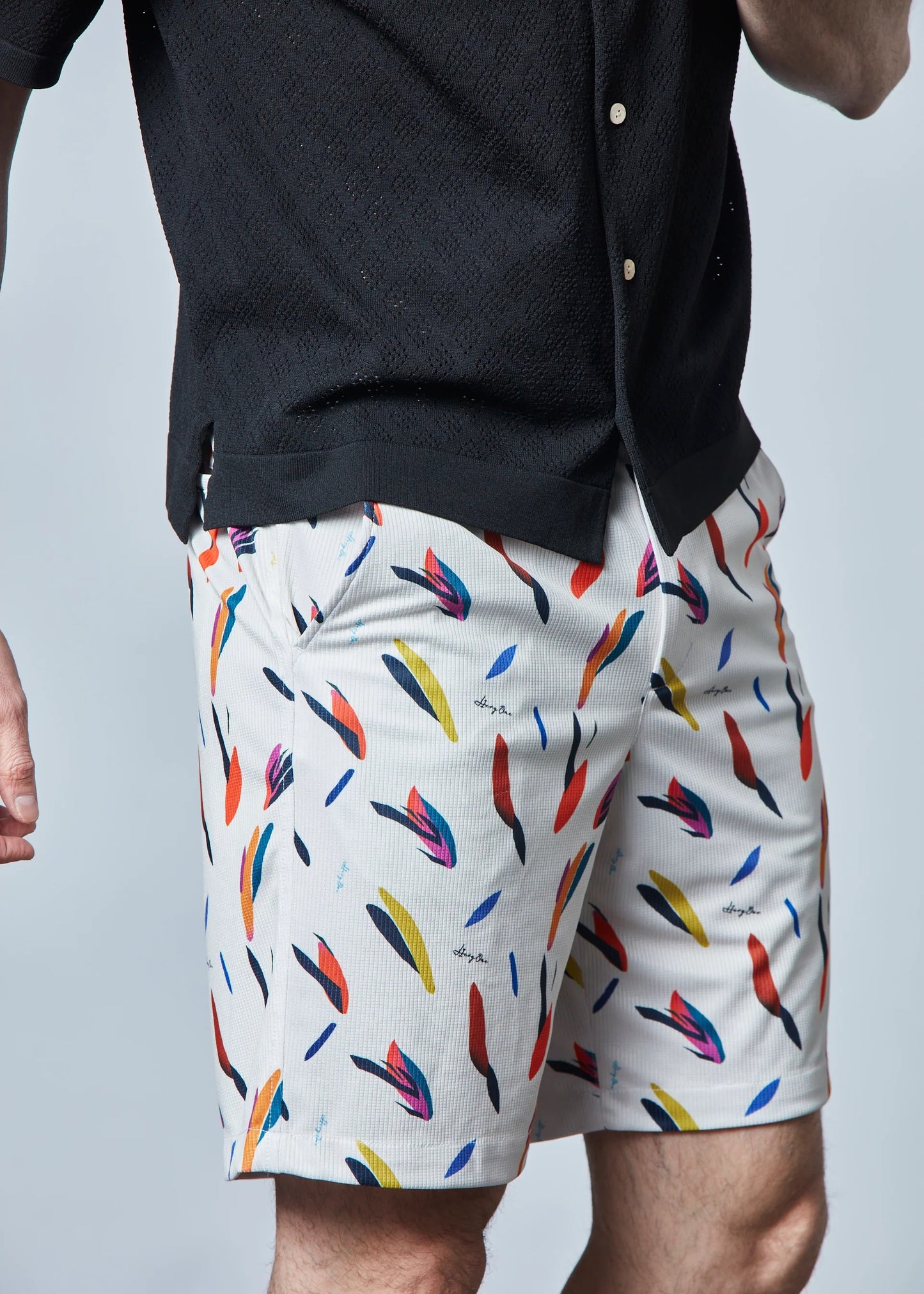 HERG1 MENS Open-collar Dry Knit Shirt