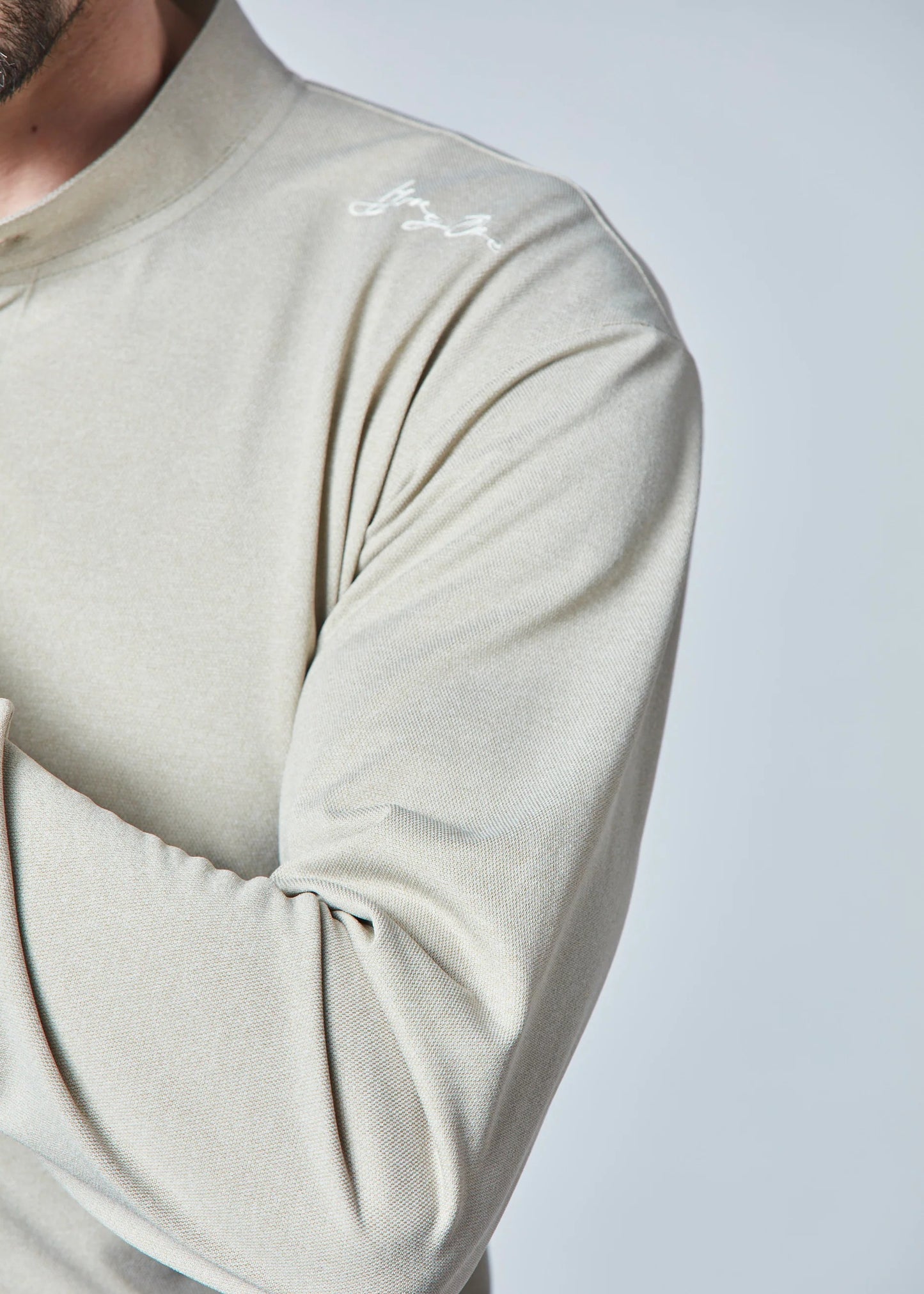 HERG1 MENS Stand Collar Long Sleeve Shirt