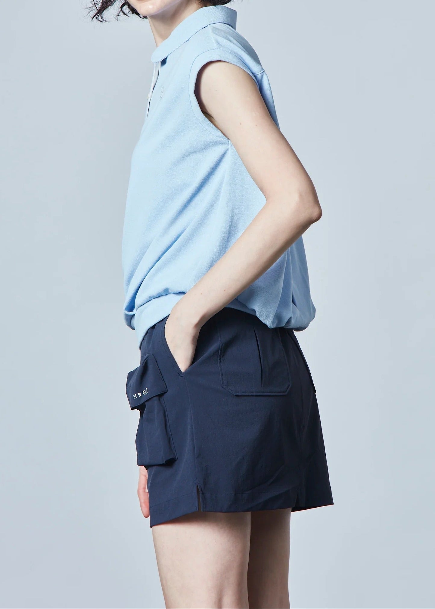 HERG1 WOMENS Gathered Design Pocket Skirt