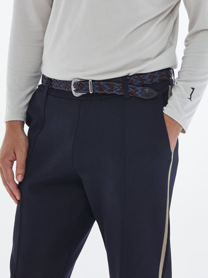 HERG1 MENS MILANO RIB KNIT CENTER PLEATED PANTS