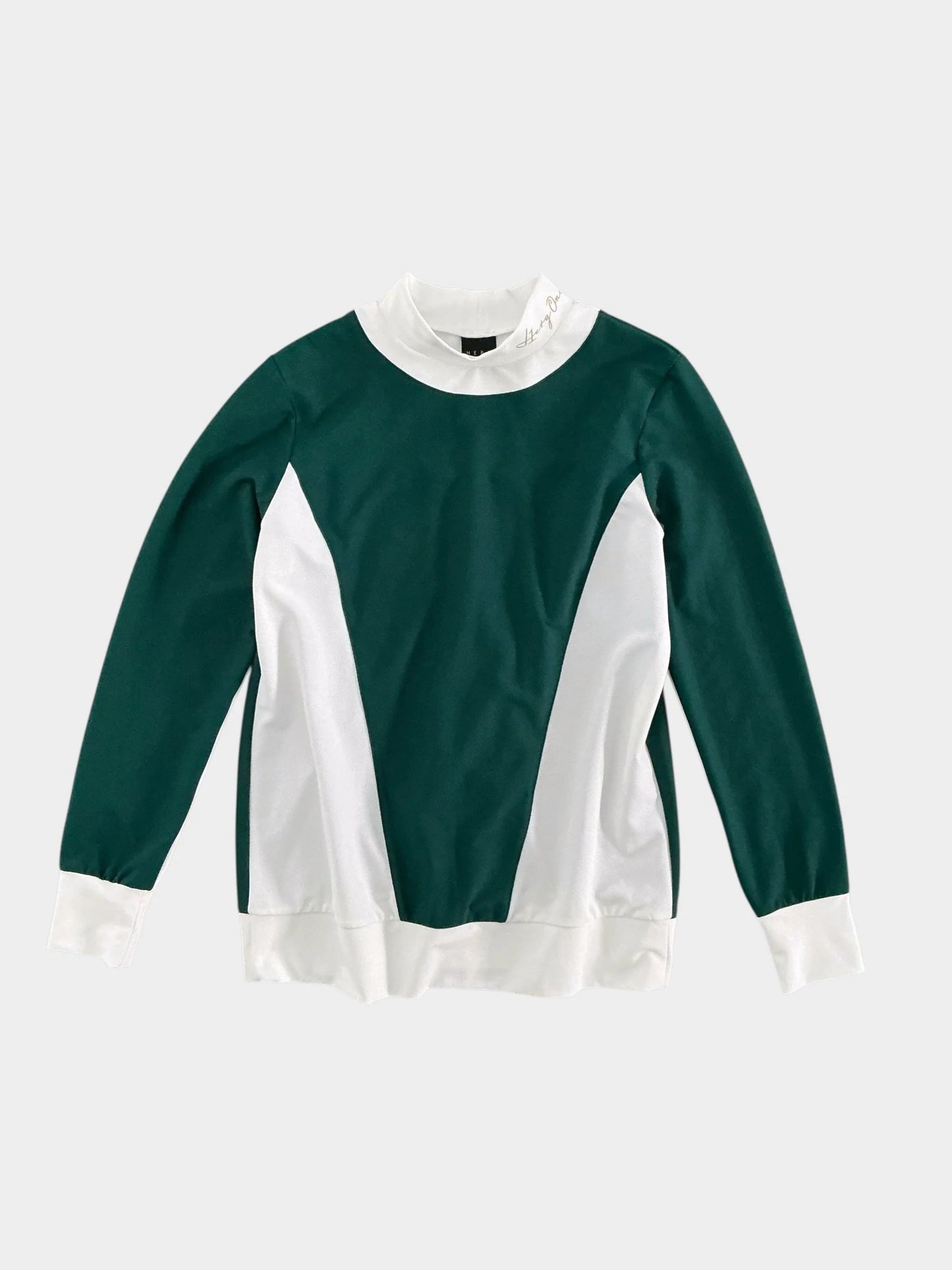 HERG1 WOMENS UPF50+ Heat-Shielding Mesh Color-Block Long Sleeve Mock Neck
