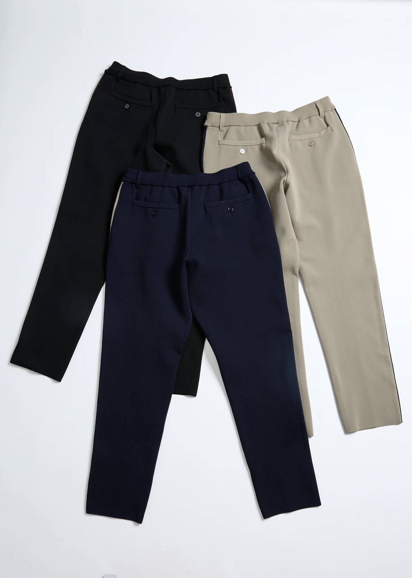 HERG1 MENS MILANO RIB KNIT CENTER PLEATED PANTS