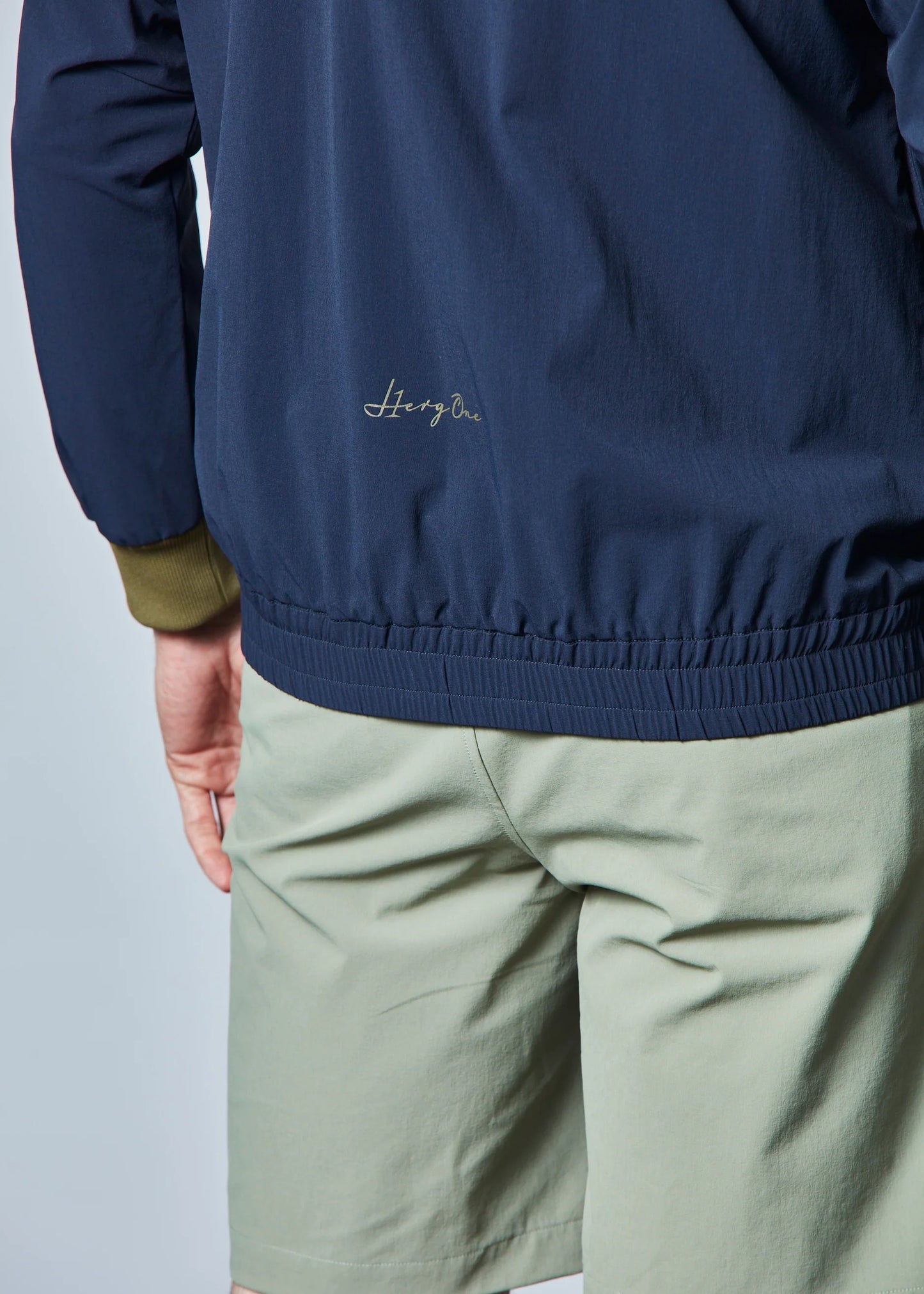 HERG1 MENS Stretch Nylon Lined Zip-up Hoodie