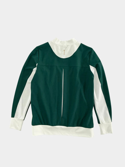 HERG1 WOMENS UPF50+ Heat-Shielding Mesh Color-Block Long Sleeve Mock Neck