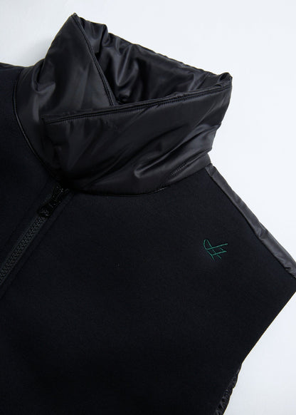 HERG1 WOMENS DOUBLE KNIT PADDED FUR VEST