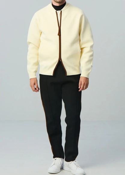 HERG1 MENS Milano Rib Knit Zip-Up Blouson