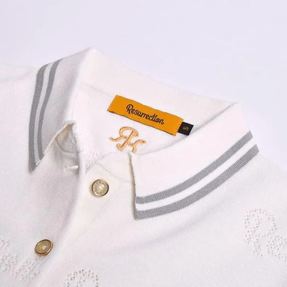 Resurrection WOMENS Mesh Logo Knit Polo Shirt